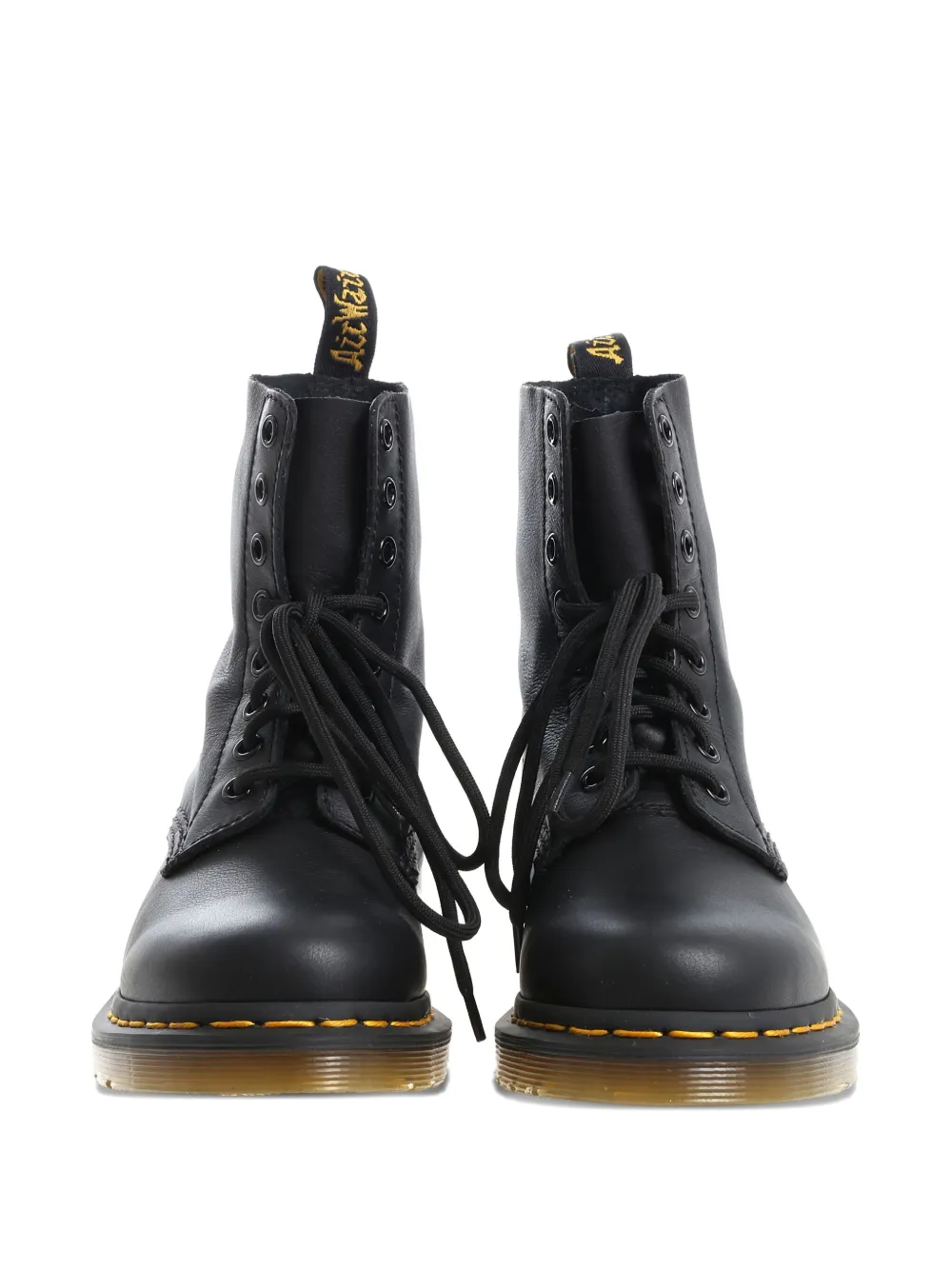 Dr. Martens Leren bikerlaarzen met veters Zwart