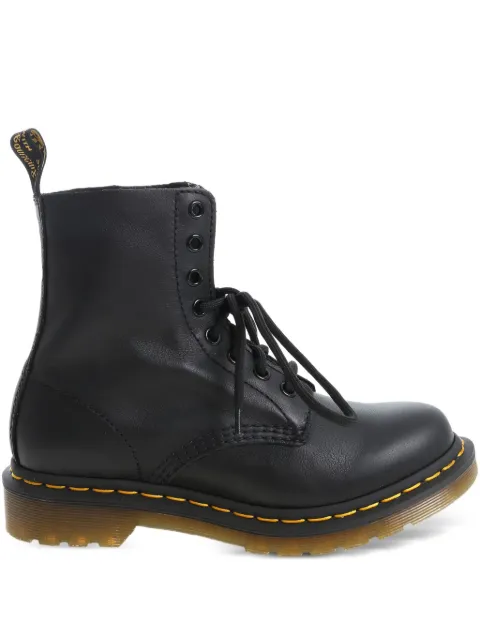Dr. Martens lace-up leather biker boots