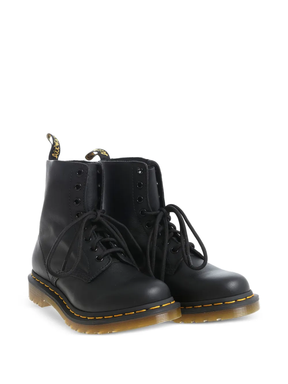 Dr. Martens Leren bikerlaarzen met veters Zwart