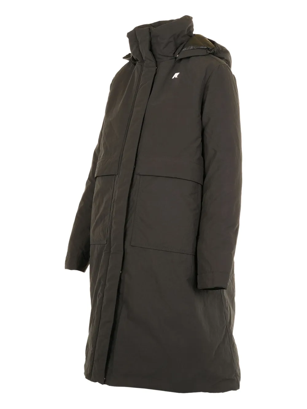 K-way Hooded Parka Coat In Brown