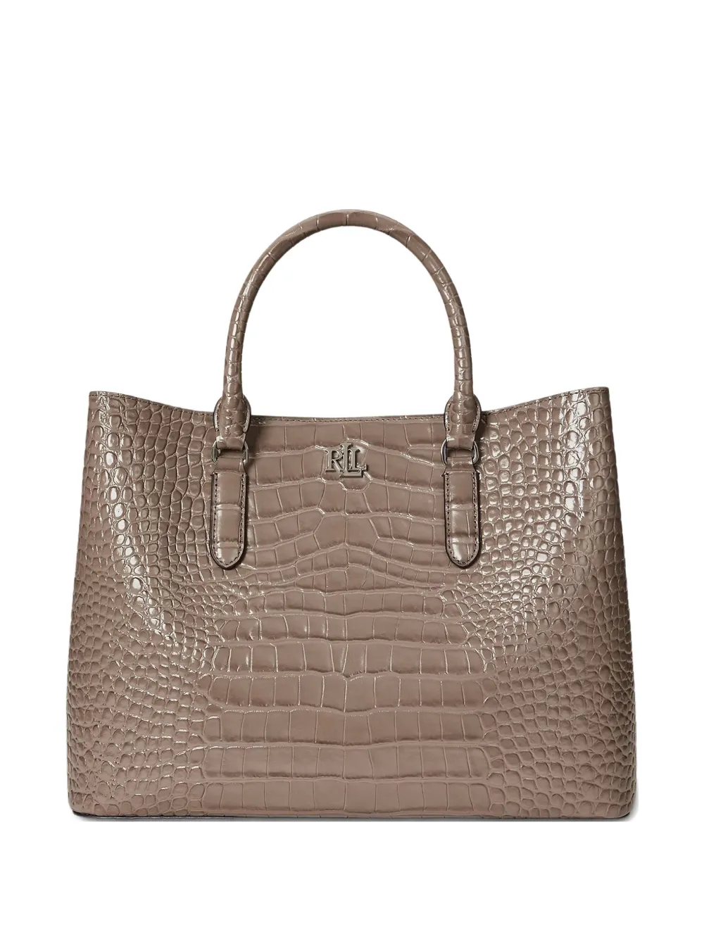 Lauren+Ralph+Lauren+sac+à+main+en+cuir+embosse+-+Tons+neutres
