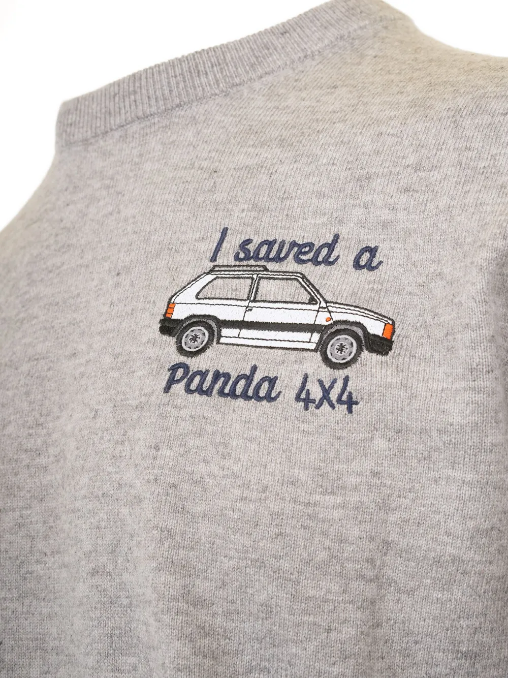 Mc2 Saint Barth Embroidered-detail Crew-neck Sweater In Purple