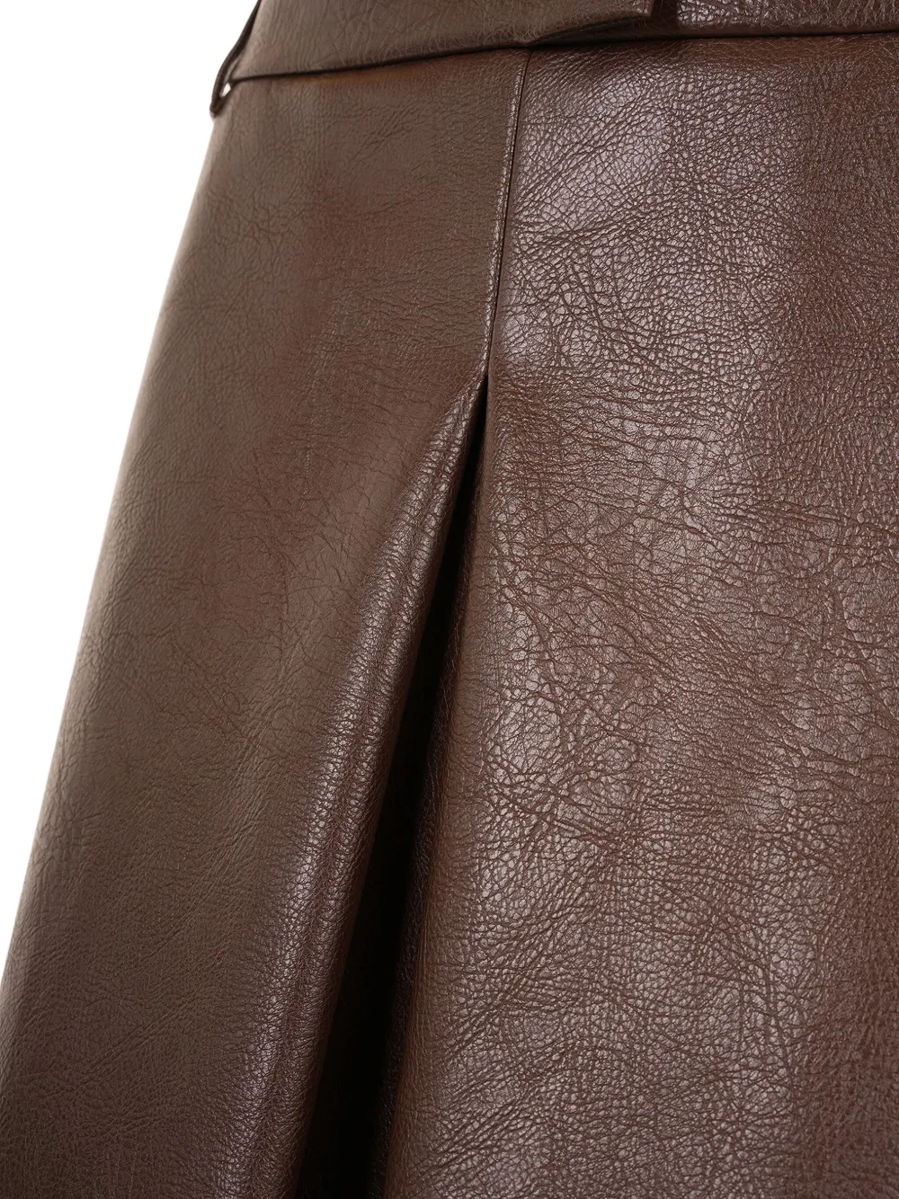 Msgm Pleated Midi Skirt In Brown