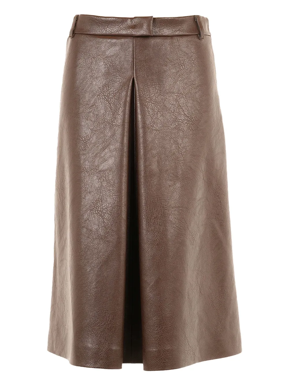 MSGM jupe mi-longue à design plissé | marron | Image 1
