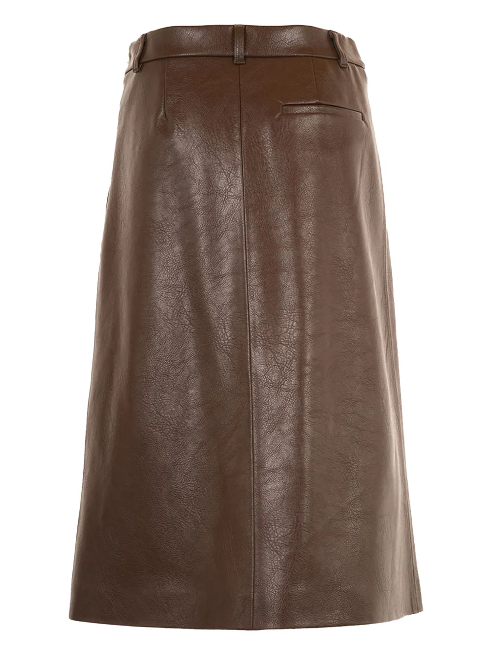 MSGM pleated midi skirt - Bruin