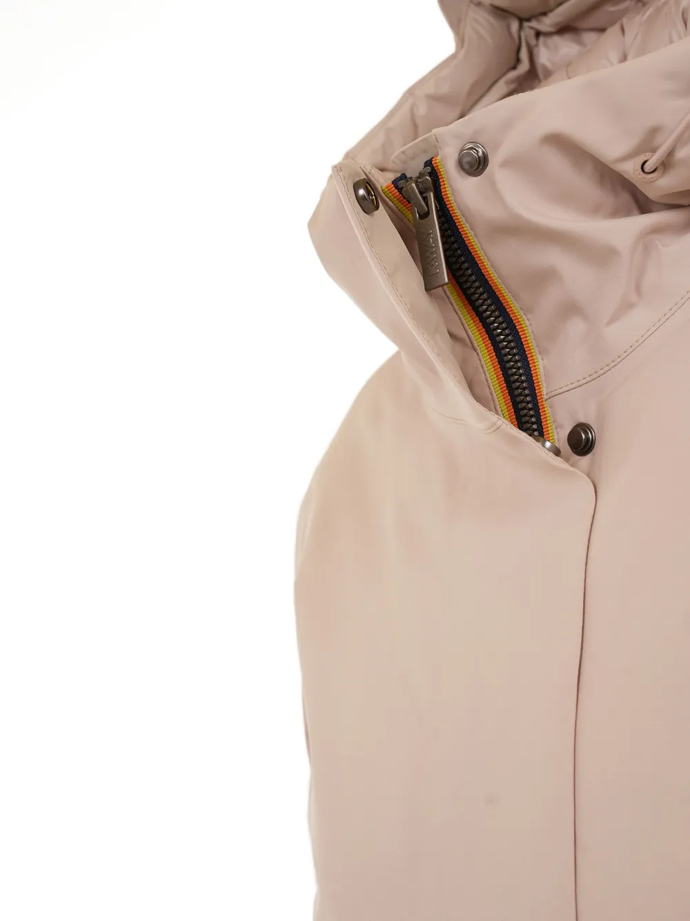 K-way Hooded Parka Coat In Neutral