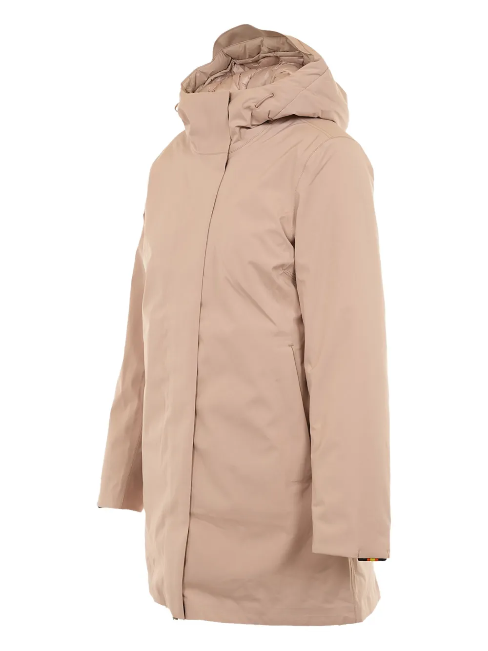 K-way Hooded Parka Coat In Neutral