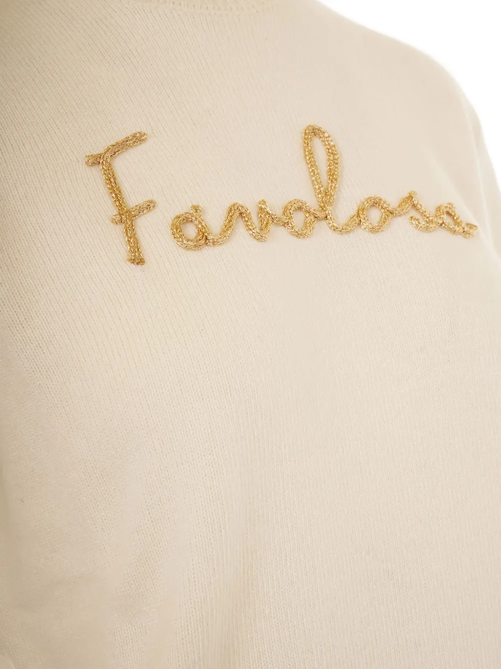 Mc2 Saint Barth New Queen Embroidered-detail Sweater In Neutral