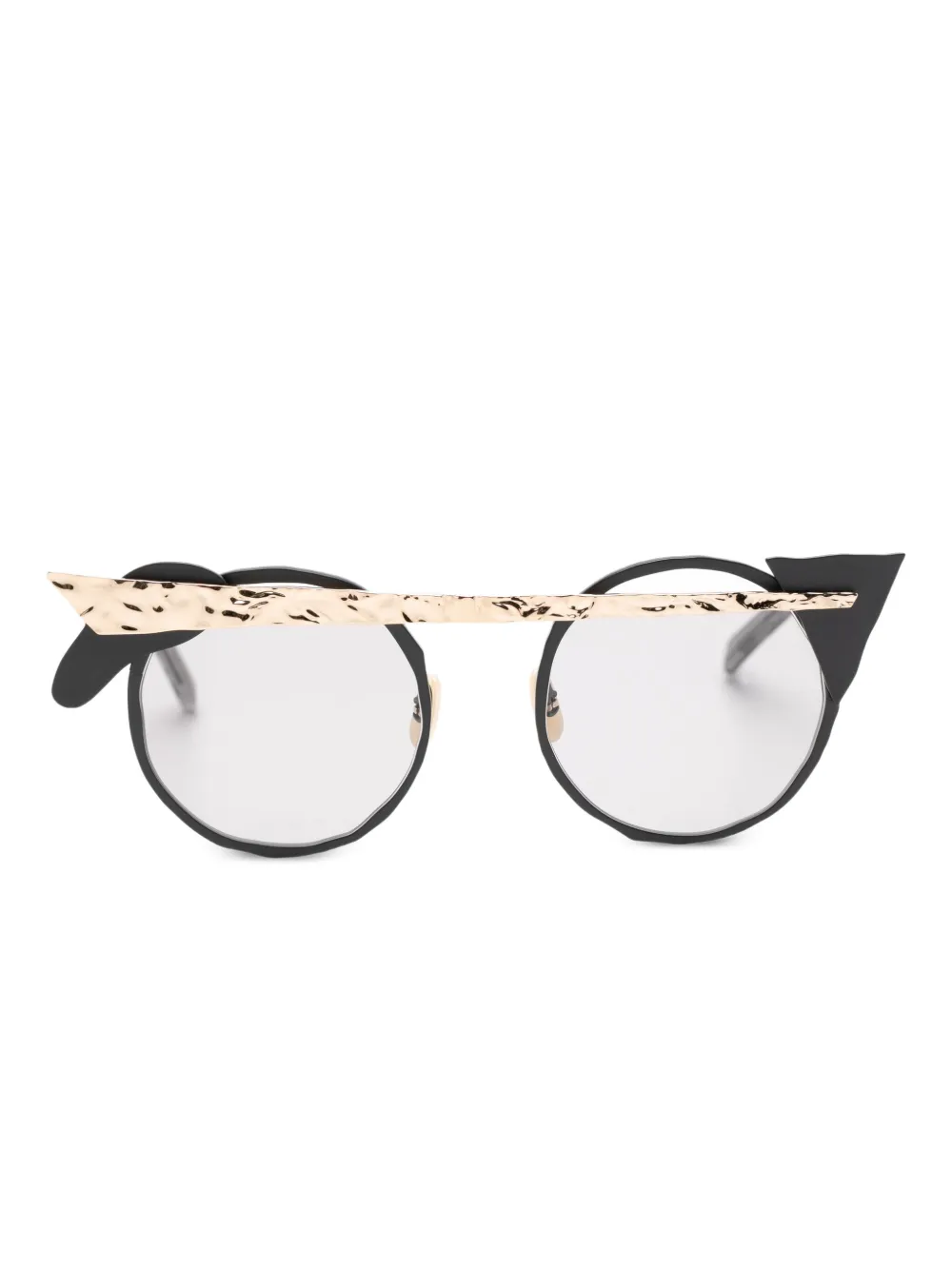 MASAHIROMARUYAMA sculpted round-frame sunglasses | Black | Image 1