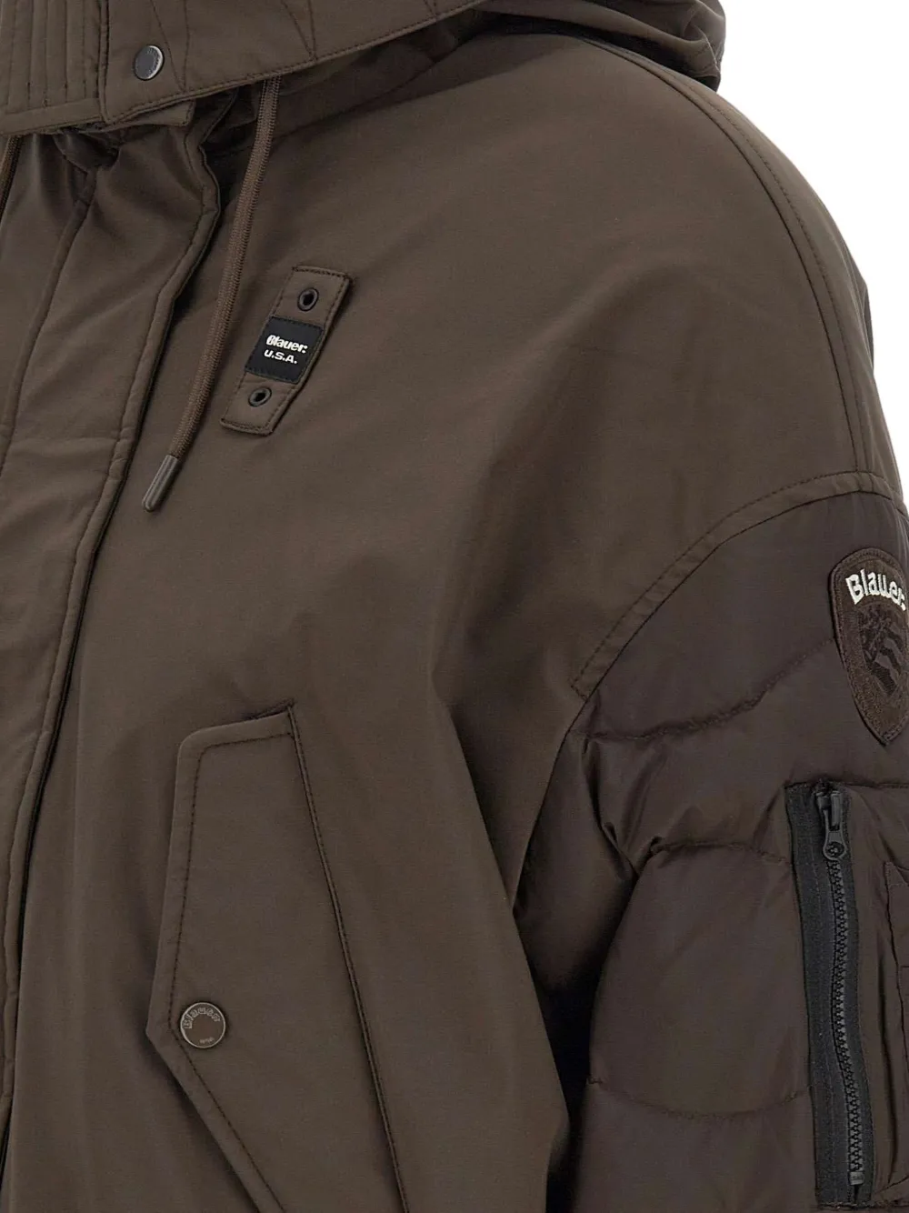 Blauer Harley Puffer Jacket In Brown