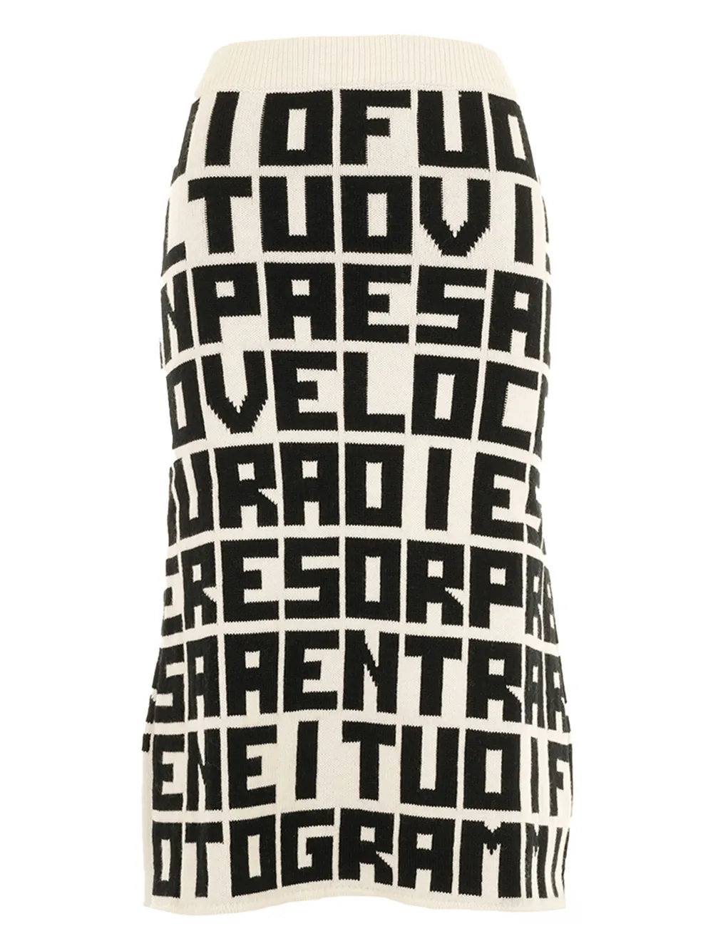 MSGM x Caterina Frongia midi-rok met letters - Wit