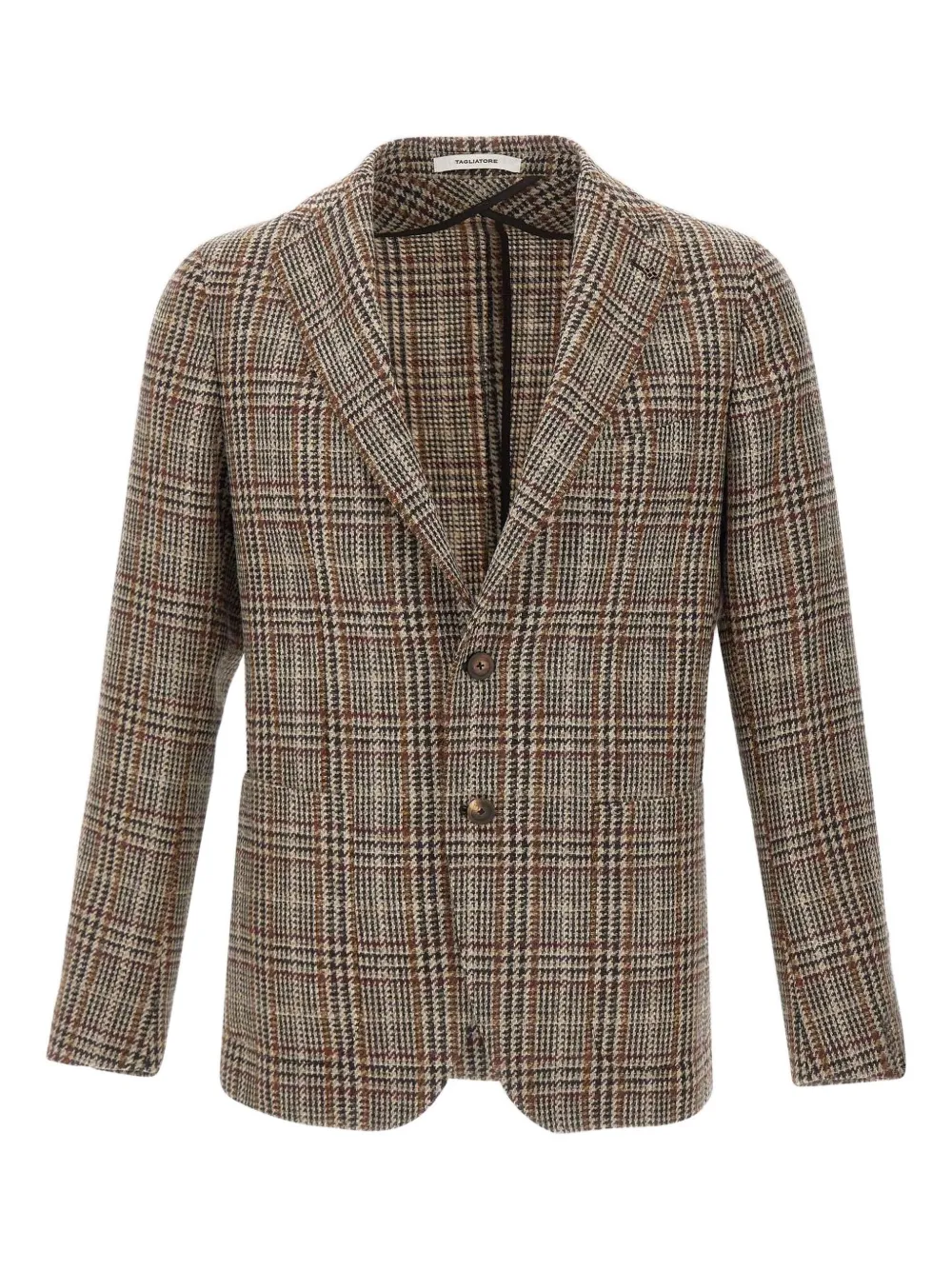 Tagliatore single-breasted houndstooth blazer | Brown | Image 1
