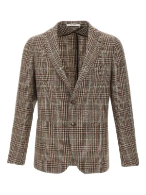 Lardini チェック シングルジャケット | ニュートラル | FARFETCH JP