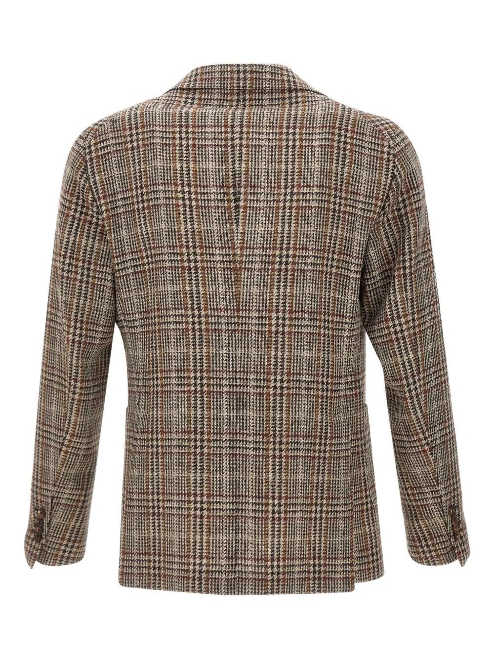 Tagliatore Blazer met pied-de-poule print en enkele rij knopen Bruin