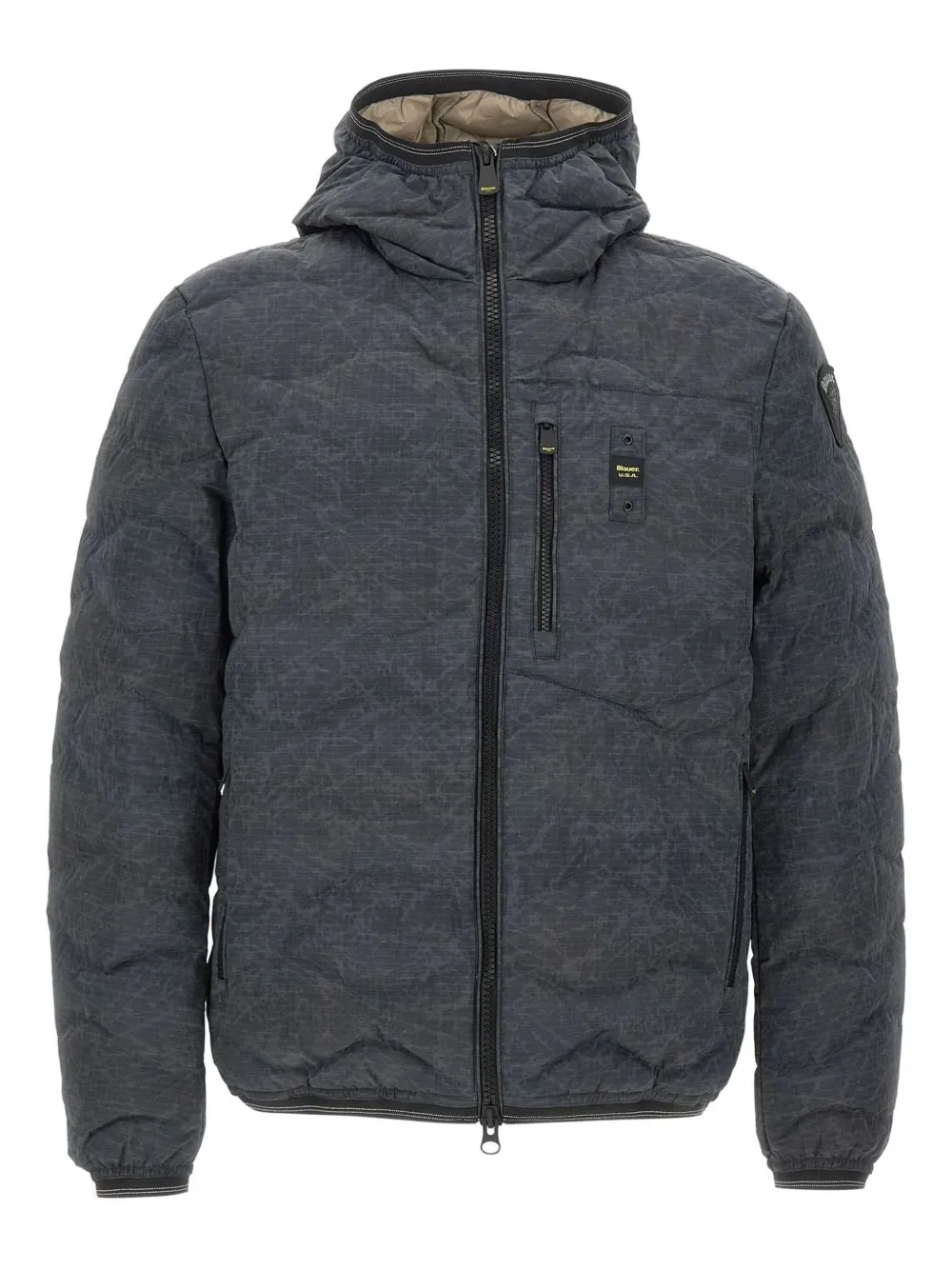 Blauer Wave-quilted Jacket In Black