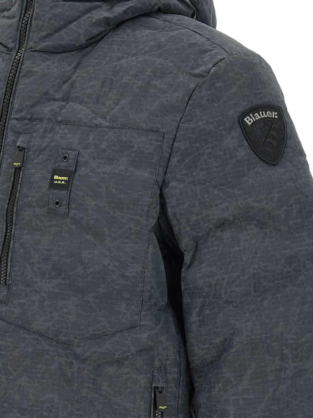 Blauer Wave-quilted Jacket In Black