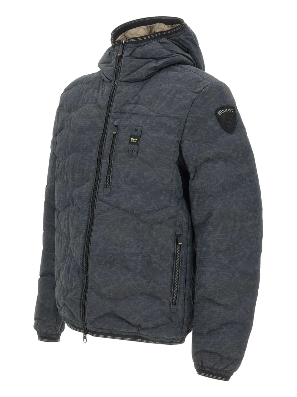 Blauer Wave-quilted Jacket In Black
