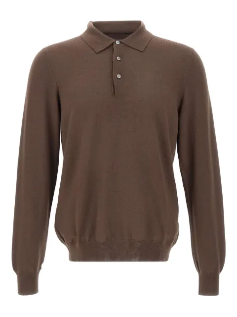 Gran Sasso button ribbed polo shirt