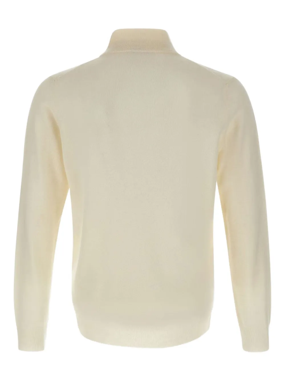 Kangra half-zip stand-up collar sweater - Wit