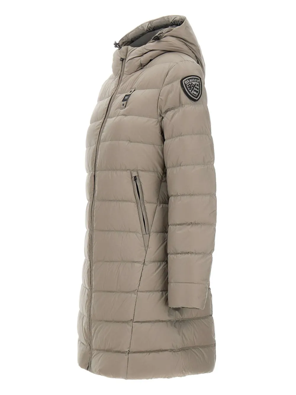 Blauer Agnes Hooded Quilted Coat In Neutral