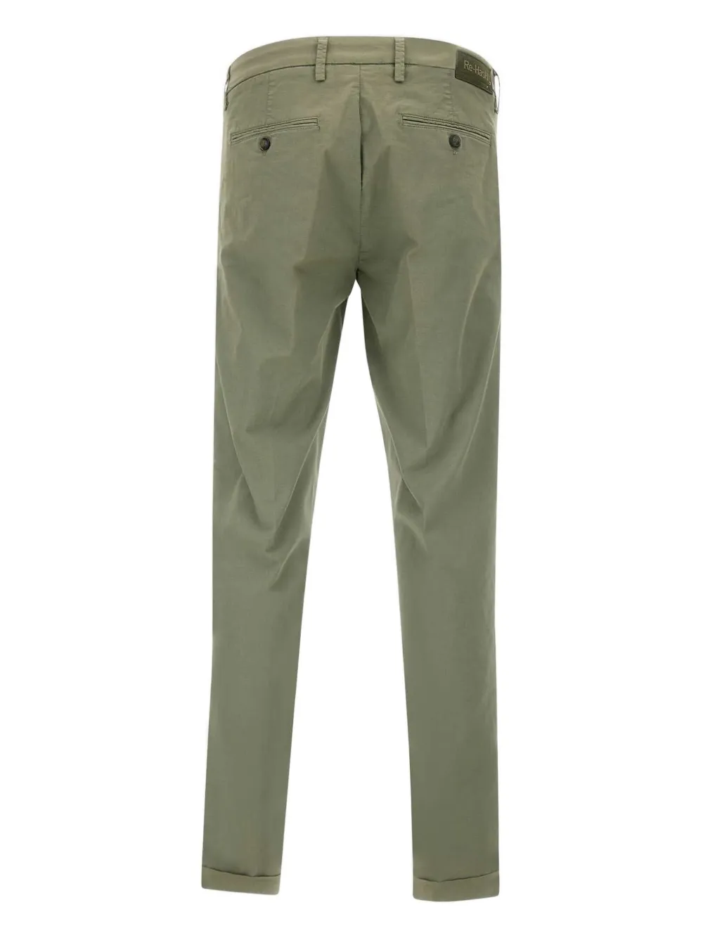 Re-hash Welt Pocket Turn-up Trousers In Green