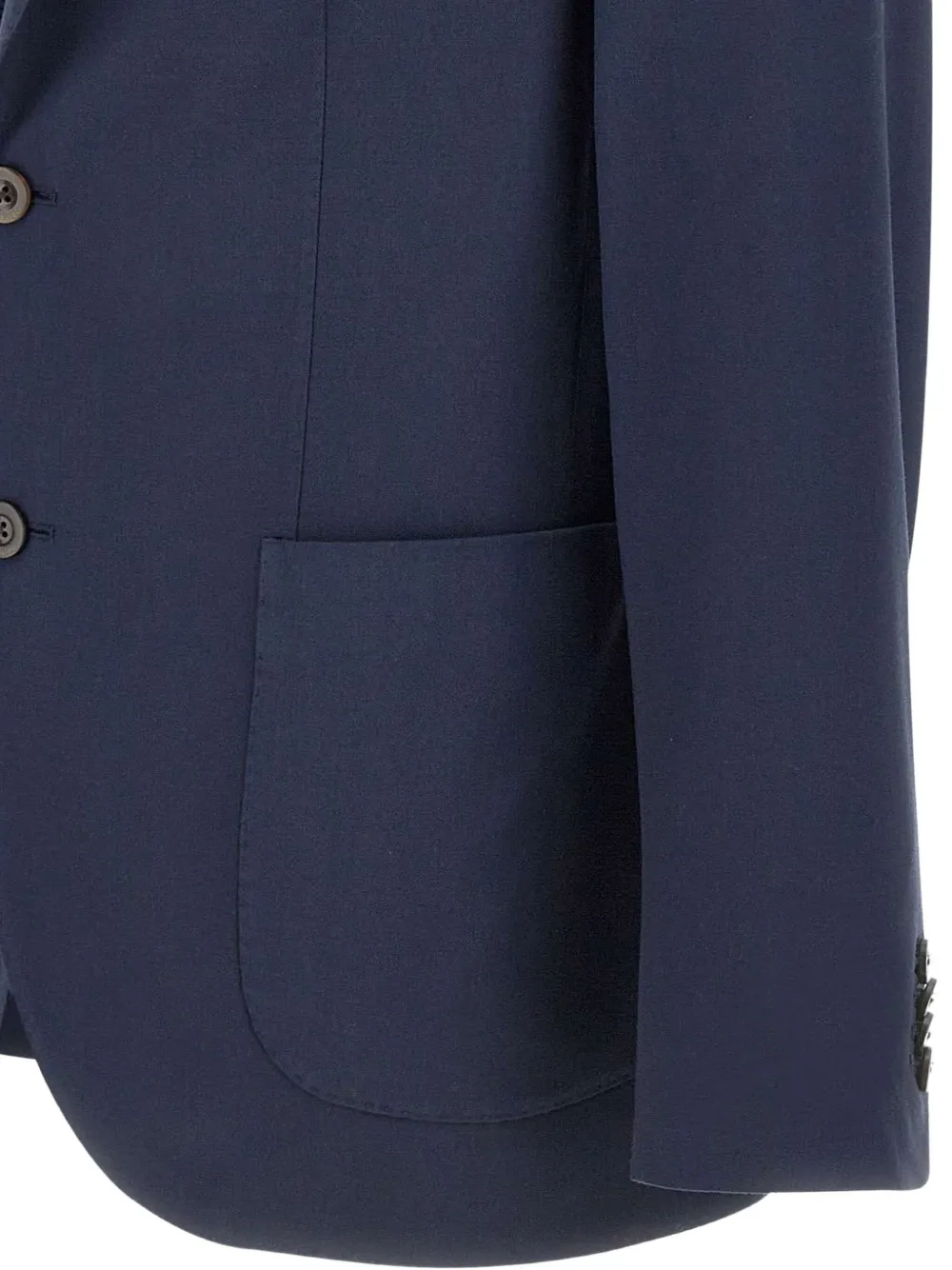 Boglioli Blazer met opgestikte zakken en smalle revers Blauw