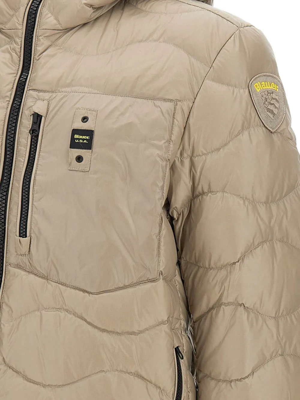 Blauer Wave gewatteerde jas met capuchon Beige