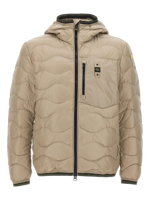 Blauer wave quilted hooded coat