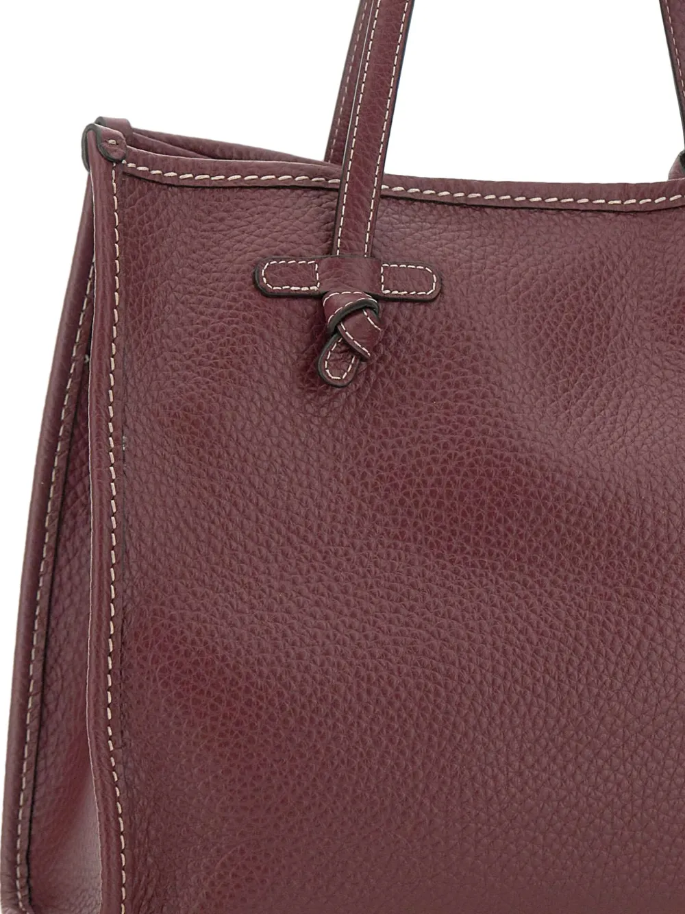 Marcella Club Knot Detail  Shoulder Bag In Red