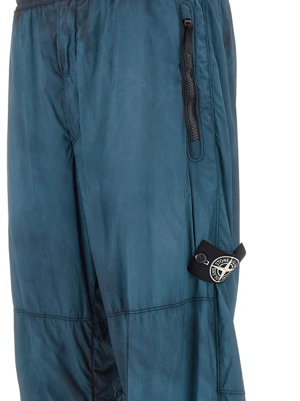 Stone Island Broek met ritszak en embleem Blauw
