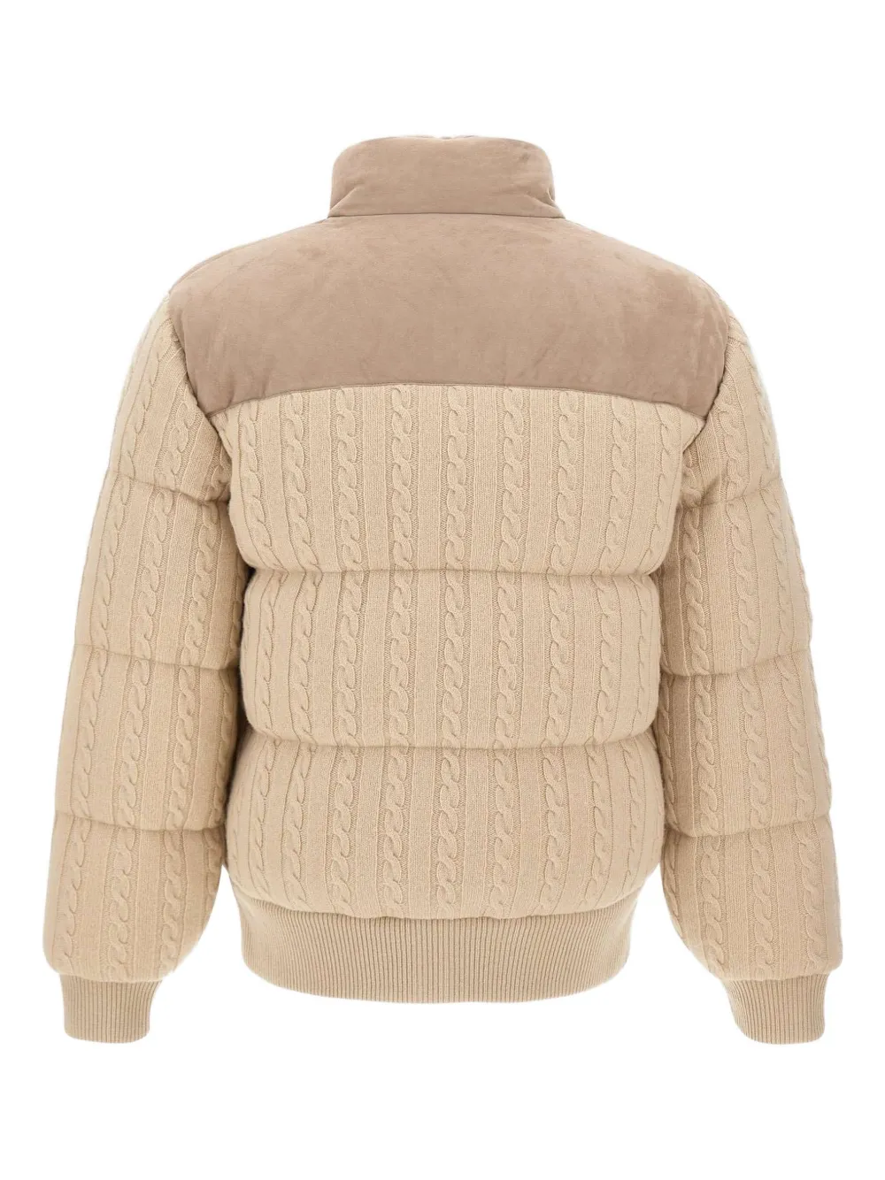 BOSS cable-knit suede jacket | Down Jackets | Image 2