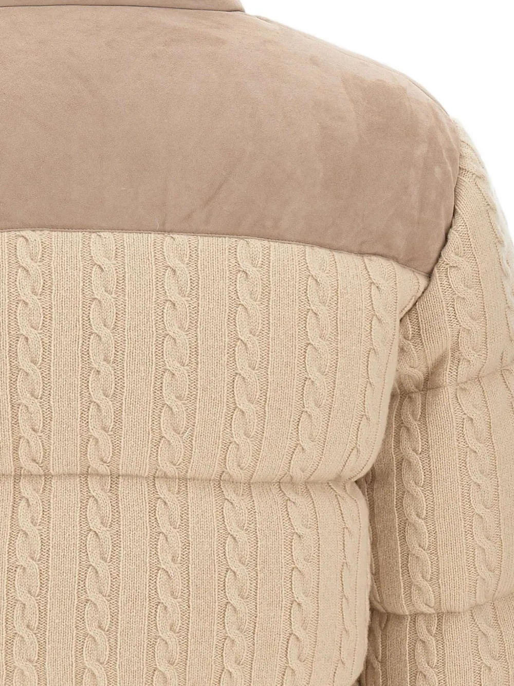 BOSS Kabelgebreid suède jack Beige