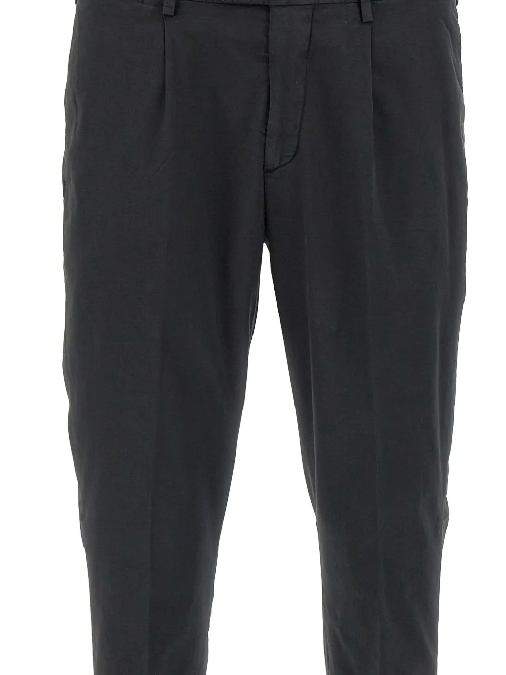 Devore Belt-loops Welt-pockets Trousers In Black