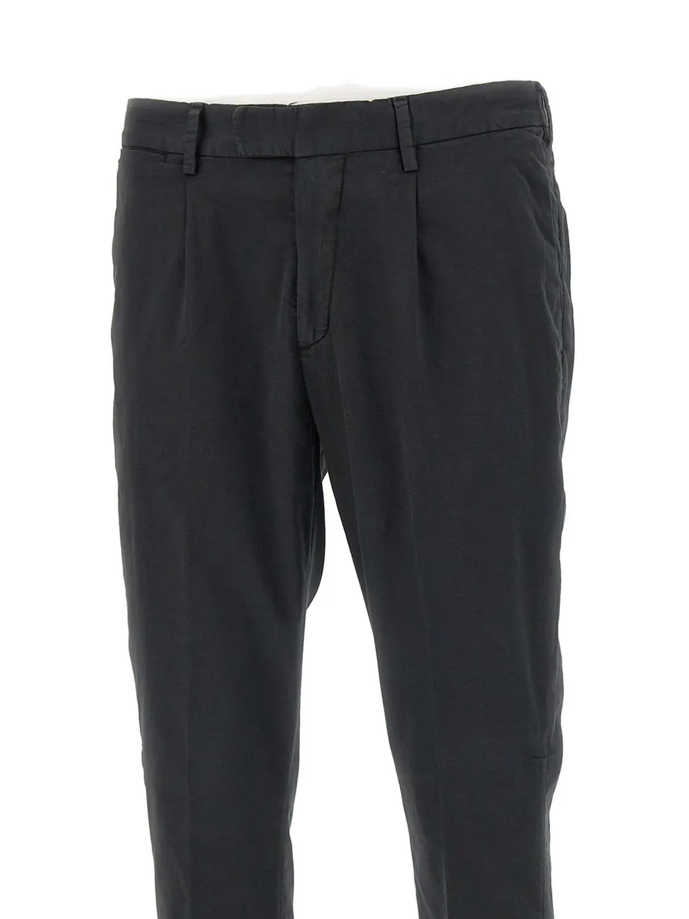 Devore Belt-loops Welt-pockets Trousers In Black