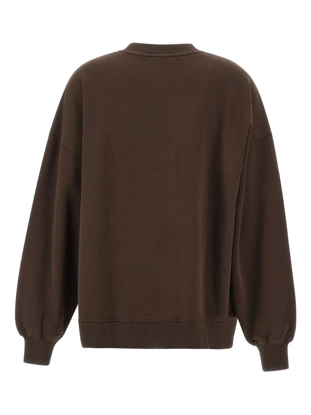 Rotate Birger Christensen Logo Crewneck Sweatshirt In Brown