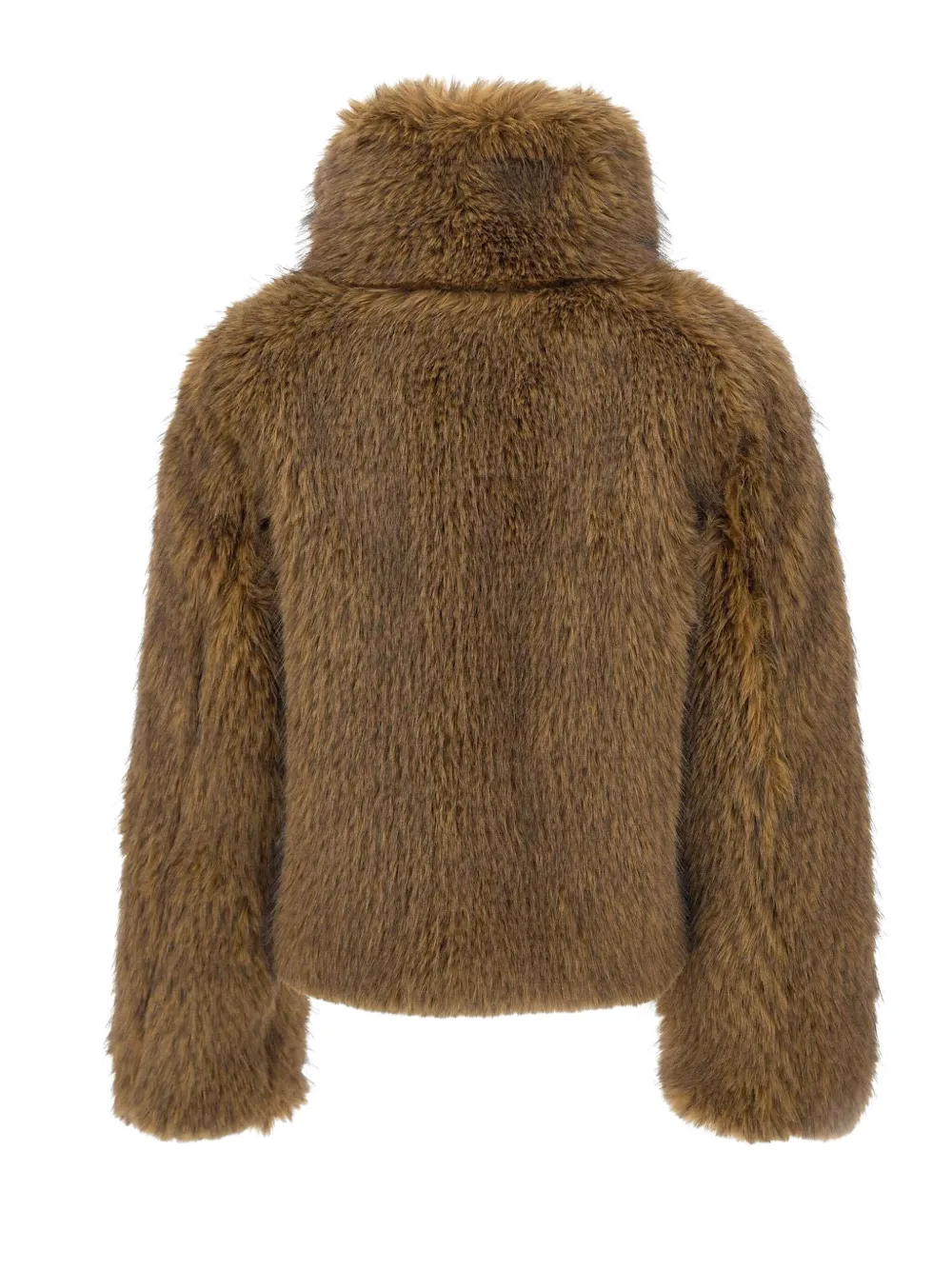 Moose Knuckles Zip Faux-fur Jacket In Brown