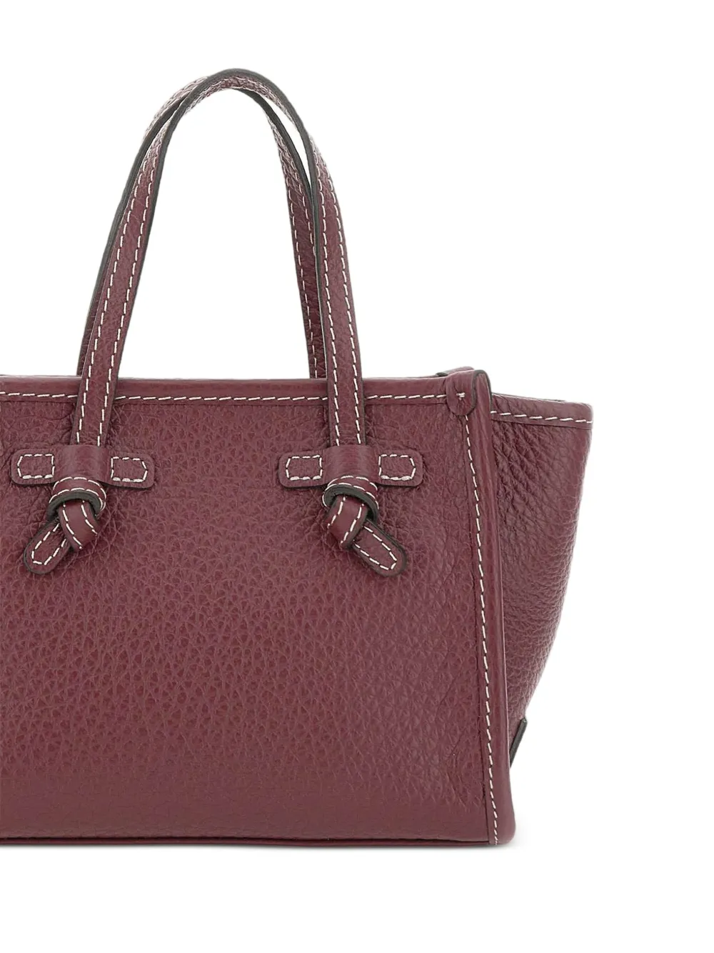 MARCELLA CLUB logo-detail leather tote bag - Rood
