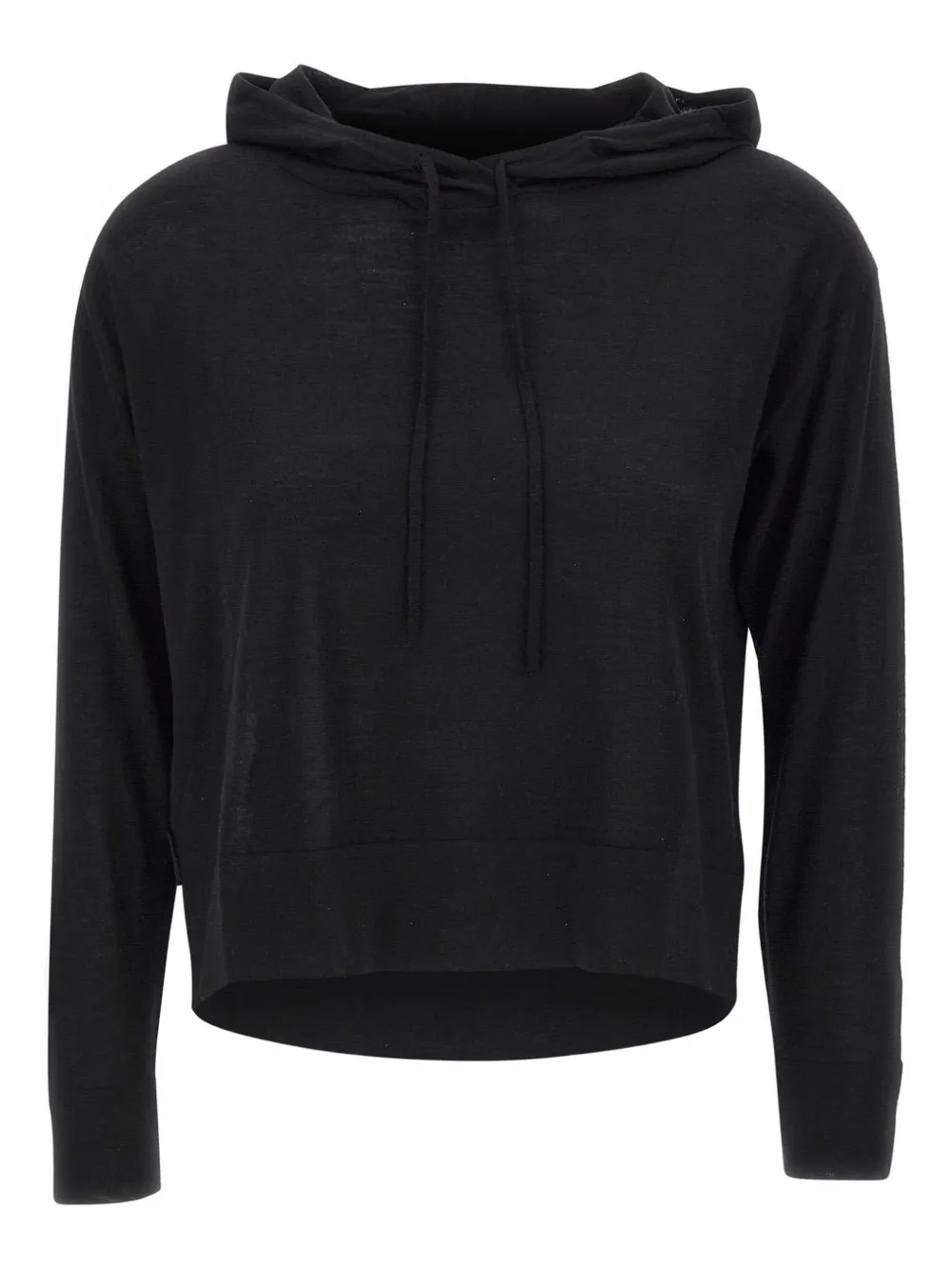 Rrd Drawstring-hooded Sweater In Black