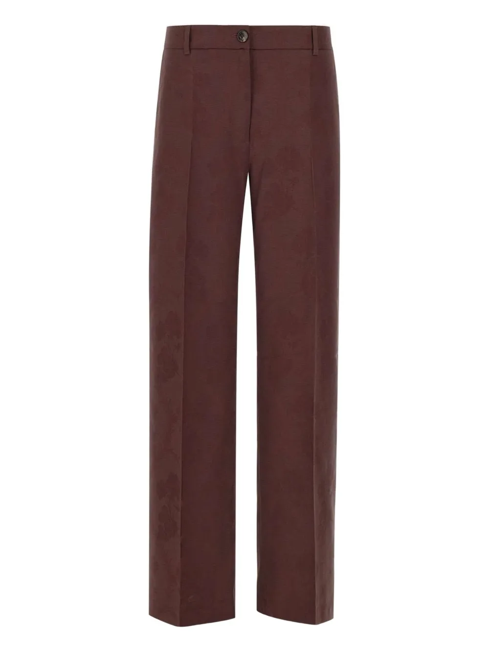 Etro Floral Pattern Trousers Featuring Pockets In Brown