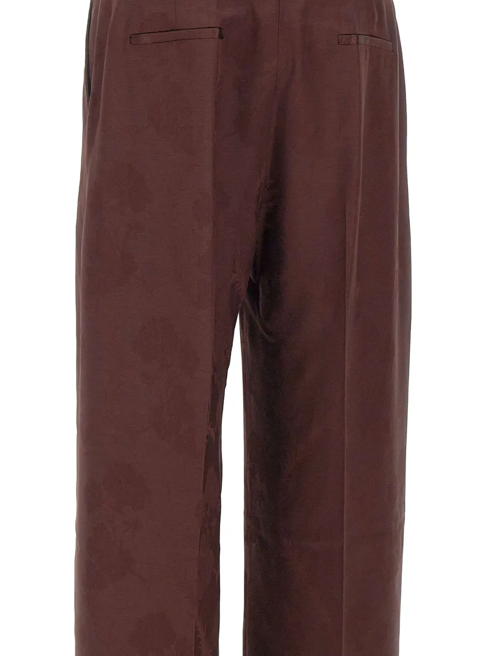 Etro Floral Pattern Trousers Featuring Pockets In Brown