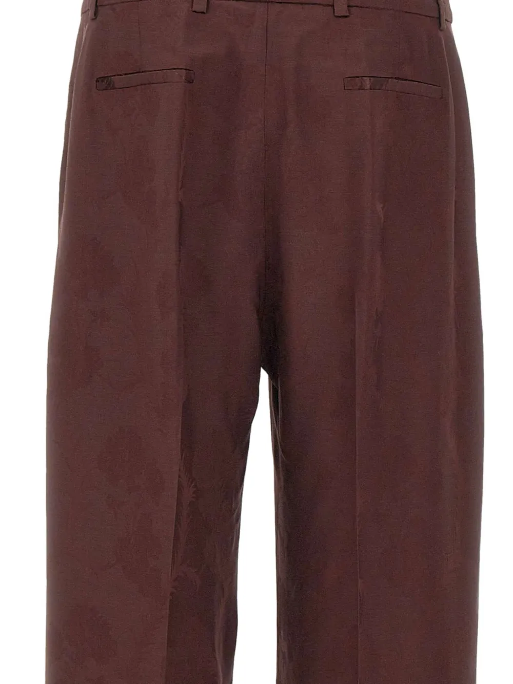 Etro Floral Pattern Trousers Featuring Pockets In Brown