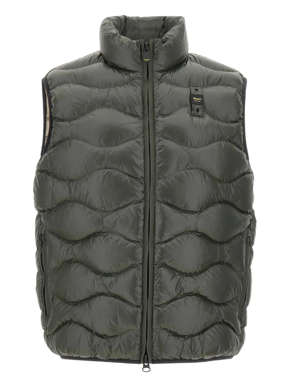 Blauer Danny wave quilted gilet | Green | Image 1