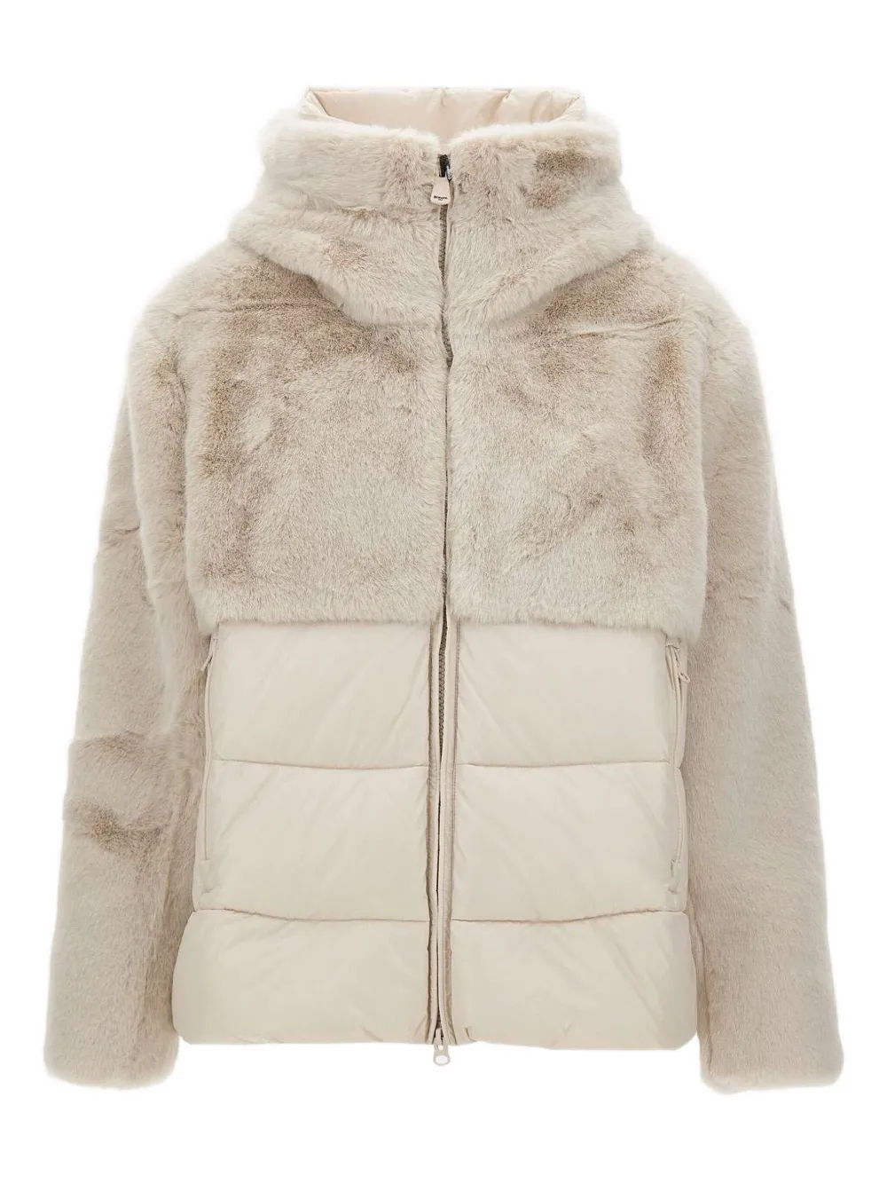 Blauer Faux Fur Quilted Jacket In Neutral