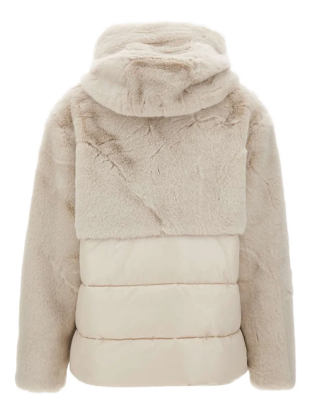 Blauer Faux Fur Quilted Jacket In Neutral