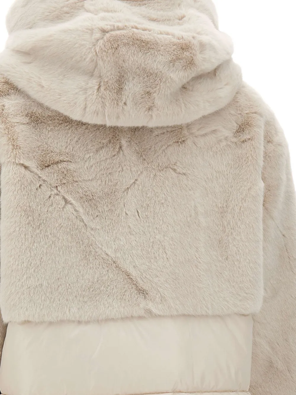 Blauer Faux Fur Quilted Jacket In Neutral