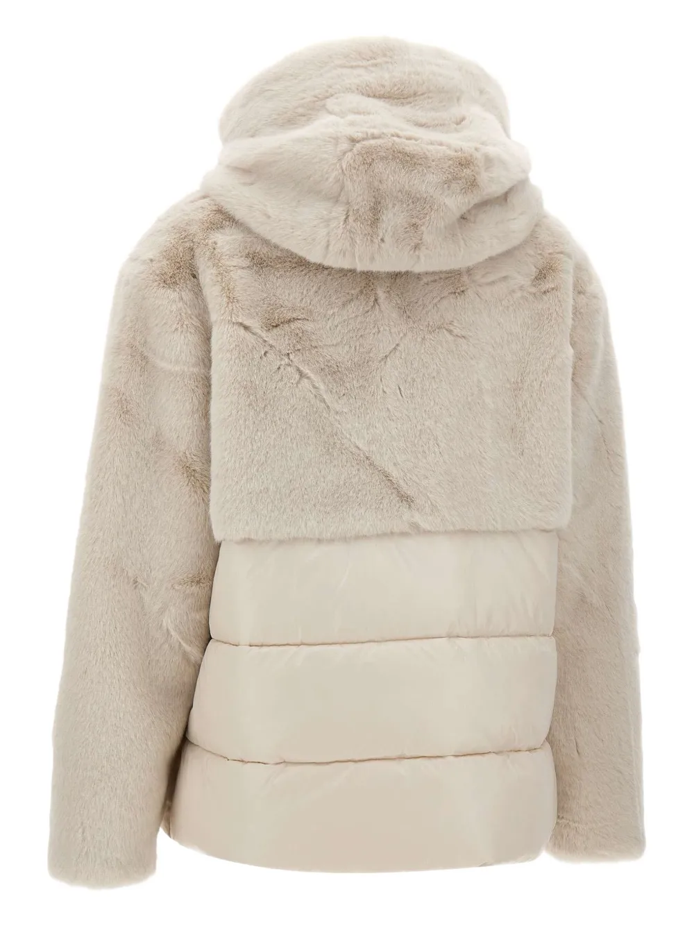 Blauer Faux Fur Quilted Jacket In Neutral