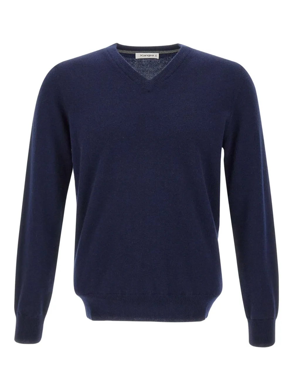 Kangra suéter de canalé con cuello en V | azul | Image 1
