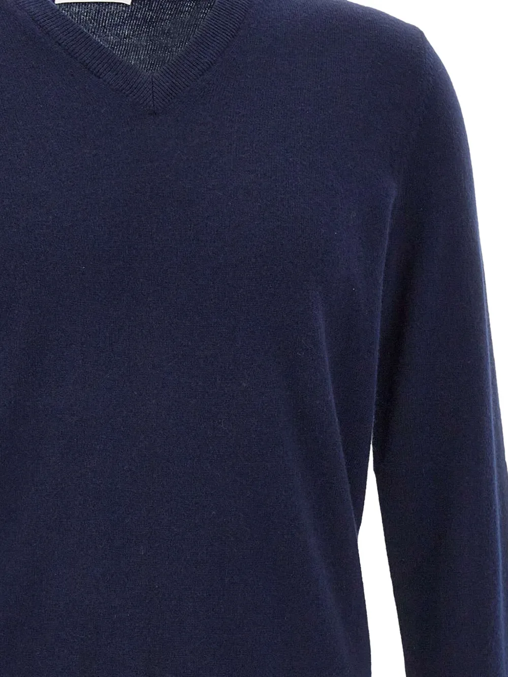 Kangra Geribbelde trui met V-hals Blauw