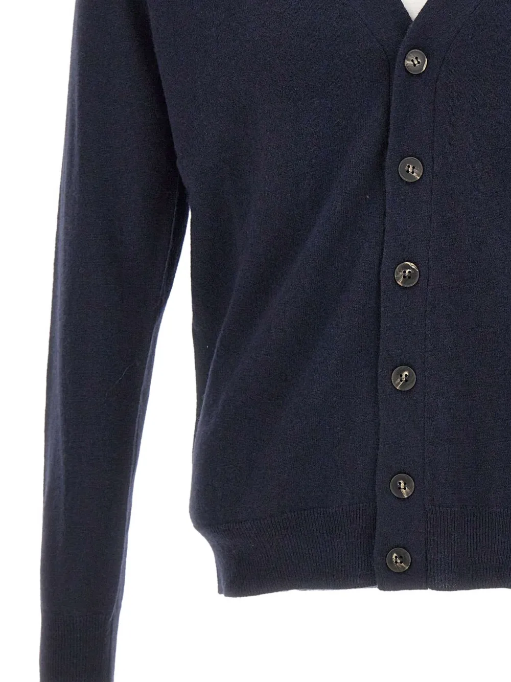 Kangra Vest met sjaalkraag en knoop Blauw