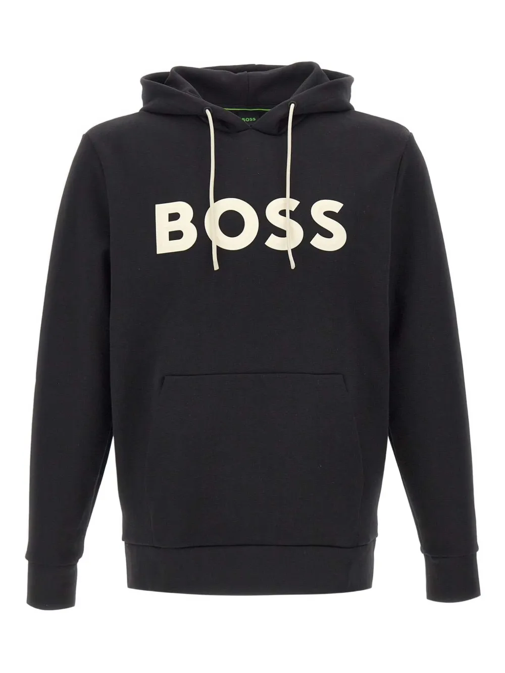 BOSS drawstring logo hoodie | Black | Image 1